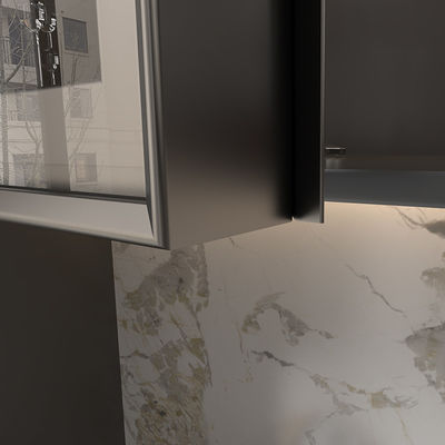 품질  2.4m Matte Black Aluminum Furniture Profile For Wardrobe Cabinet Door Glass 공장