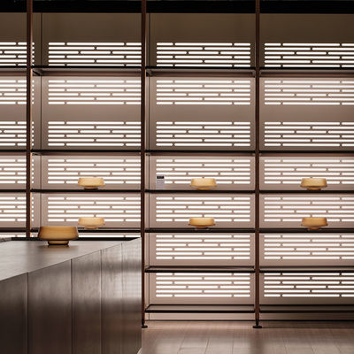 품질  Anodized Aluminium Home Furniture Modular Bookcase Wall System With Led Lights 공장