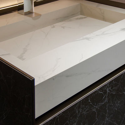 품질  Luxury Bathroom Sink 1500mm Mirror Cabinet Vanity And Basin Combo 공장